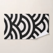 Abstracte golven, kerken, zwarte en witte lijnen bad handdoek (Handdoek)