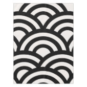 Abstracte golven, kerken, zwarte en witte lijnen tafelkleed (Voorkant)