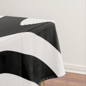 Abstracte golven, kerken, zwarte en witte lijnen tafelkleed (Voorbeeld)