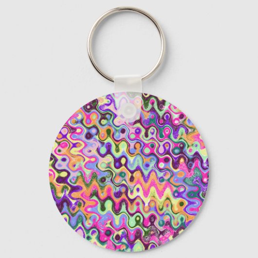 Abstracte Golven Keychain (Voorkant)
