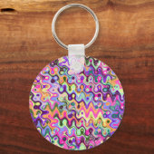 Abstracte Golven Keychain (Voorkant)