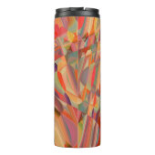 Abstracte golven kleurrijke patroonkunst thermosbeker (Achterkant)