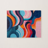 abstracte golven legpuzzel (Horizontaal)