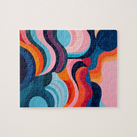 abstracte golven legpuzzel (Horizontaal)