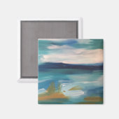 Abstracte golven - magneet (Voorkant / Achterkant)