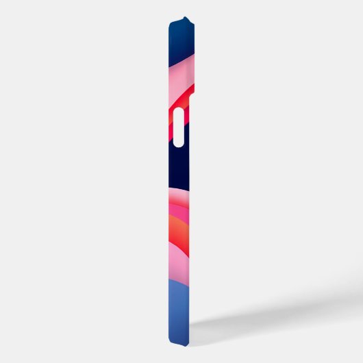 Abstracte golven met stijlvol gouden Initiaal Case-Mate iPhone Case (Achterkant / Rechts)