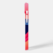 Abstracte golven met stijlvol gouden Initiaal Case-Mate iPhone Case (Achterkant / Links)