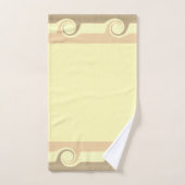 Abstracte golven op beige en lichtgeel bad handdoek (Handdoek)