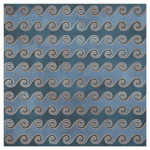 Abstracte golven op blauw stof