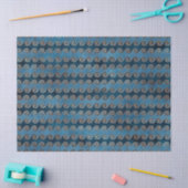 Abstracte golven op blauwe ontkoppeling tissuepapier (Craft)