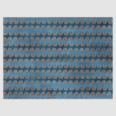Abstracte golven op blauwe ontkoppeling tissuepapier (Voorkant)