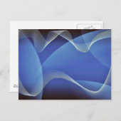 Abstracte golven op een blauwe achtergrond briefkaart (Voorkant / Achterkant)