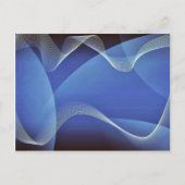 Abstracte golven op een blauwe achtergrond briefkaart (Voorkant)