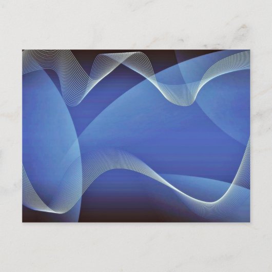 Abstracte golven op een blauwe achtergrond briefkaart (Voorkant)