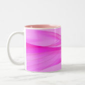 Abstracte golven op roze keramische mok (Links)