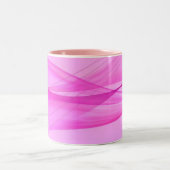 Abstracte golven op roze keramische mok (Center)