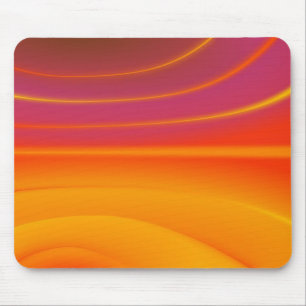 abstracte golven oranje muispad muismat