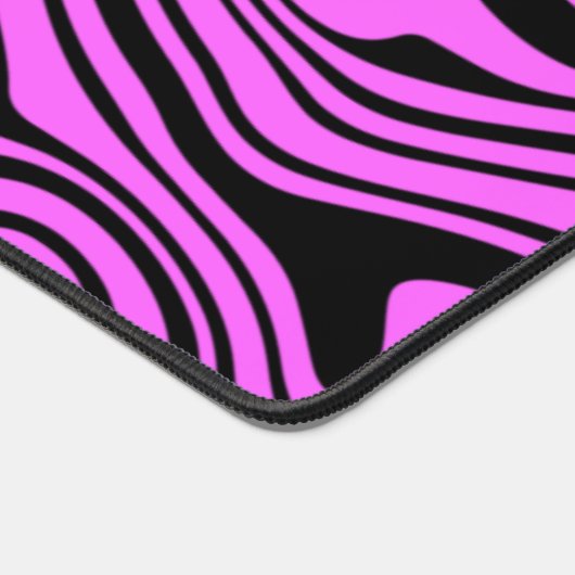 Abstracte golven Paarse zwarte ontwerp aangepaste  Bureaumat (Hoek)