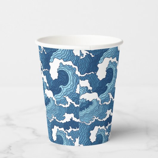 Abstracte golven papieren bekers (Rechts)