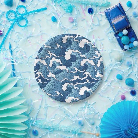 Abstracte golven papieren bordje (Feest)