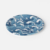 Abstracte golven papieren bordje (Gekanteld)