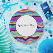 Abstracte golven papieren bordje (Feest)