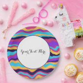 Abstracte golven papieren bordje (Feest)