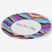 Abstracte golven papieren bordje (Gekanteld)