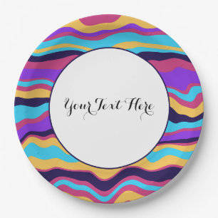 Abstracte golven papieren bordje