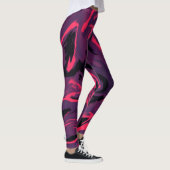 Abstracte golven Patroon Leggings (Rechts)