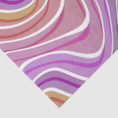 Abstracte golven patroonroze paarse rode geel tissuepapier (Detail)