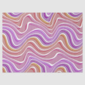 Abstracte golven patroonroze paarse rode geel tissuepapier (Voorkant)