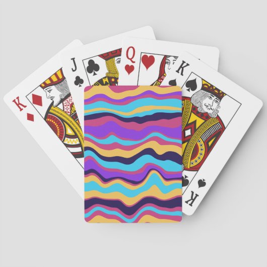 Abstracte golven pokerkaarten (Achterkant)