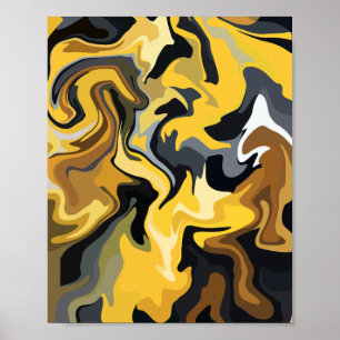 Abstracte golven poster