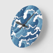 Abstracte golven ronde klok (Hoek)