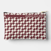 Abstracte golven rood en wit met tekst etui (Achterkant)