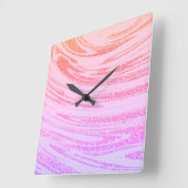 Abstracte golven roze roze gouden glitterpatroon - vierkante klok (Hoek)