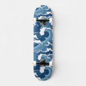 Abstracte golven skateboard (Voorkant)
