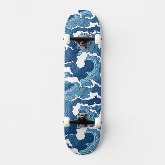 Abstracte golven skateboard (Voorkant)