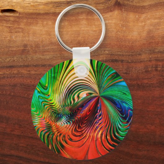 Abstracte golven sleutelhanger (Voorkant)