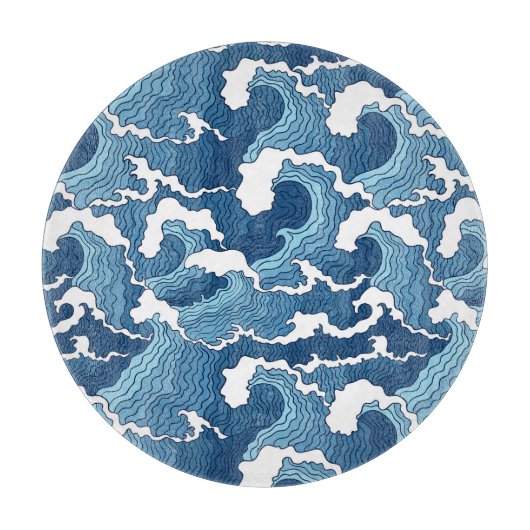 Abstracte golven snijplank (Voorkant)