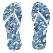 Abstracte golven teenslippers (Voetbed)