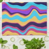 Abstracte golven theedoek (Gevouwen)