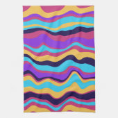 Abstracte golven theedoek (Verticaal)