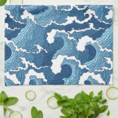 Abstracte golven theedoek (Gevouwen)