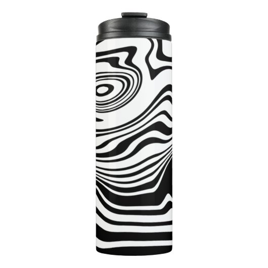 Abstracte golven thermische getumbler - Aangepaste Thermosbeker (Voorkant)