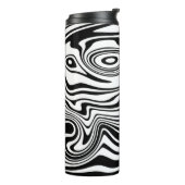 Abstracte golven thermische getumbler - Aangepaste Thermosbeker (Gedraaid links)