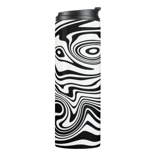 Abstracte golven thermische getumbler - Aangepaste Thermosbeker (Gedraaid links)