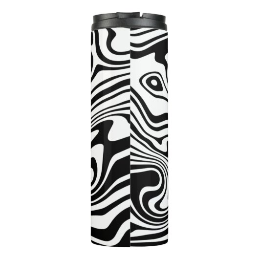 Abstracte golven thermische getumbler - Aangepaste Thermosbeker (Achterkant)