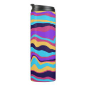 Abstracte golven thermosbeker (Geroteerd rechts)